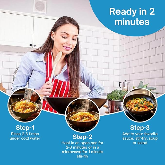 Nashi Shirataki Konjac Spaghetti (8x190g) – Glucomannan Premium Recipe Keto-Friendly | Low-Calorie Zero-Carb Vegan &amp Gluten-Free Odour-Free High Fiber | Ready-to-Eat Food