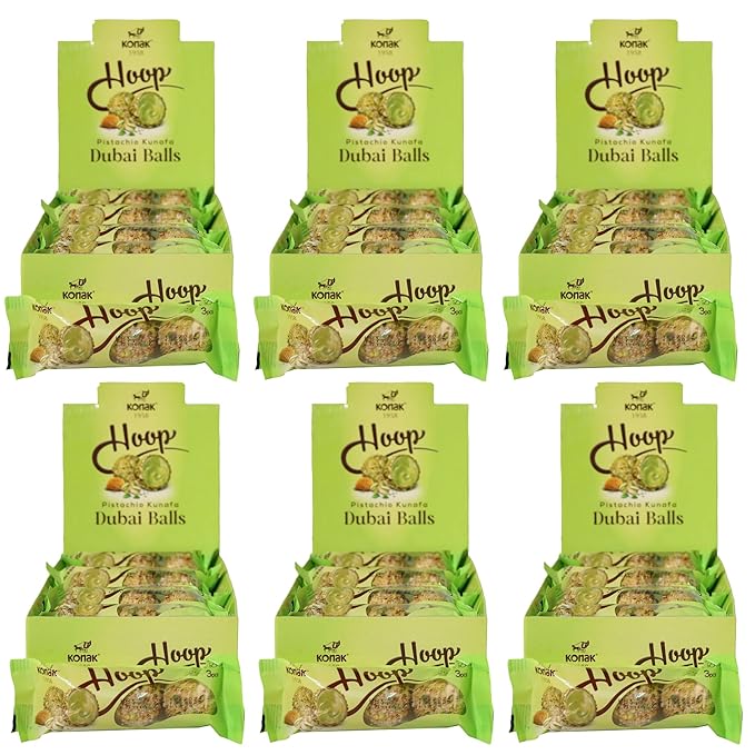 216 Dubai Chocolate balls - With Kunafe pistachio Delicious and concentrated pistachio flavor - perfect as a nice gift office greeting friends gathering 72 packs - 27 g Total 68.58 Oz