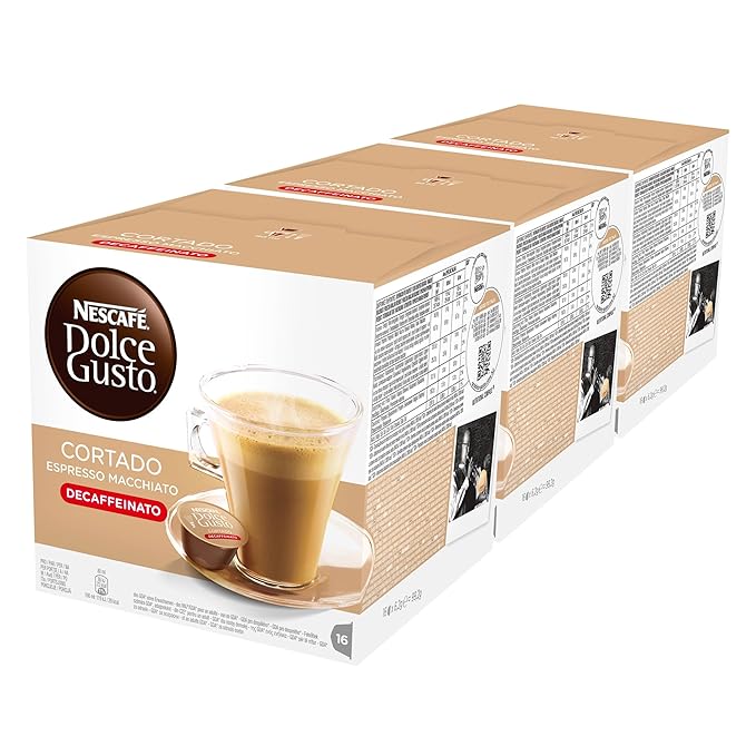Nescafé Dolce Gusto Espresso Cortado Decaff Pack of 3 3 x 16 Capsules