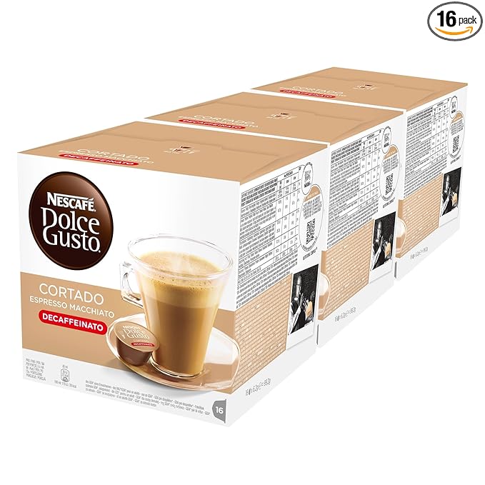 Nescafé Dolce Gusto Espresso Cortado Decaff Pack of 3 3 x 16 Capsules