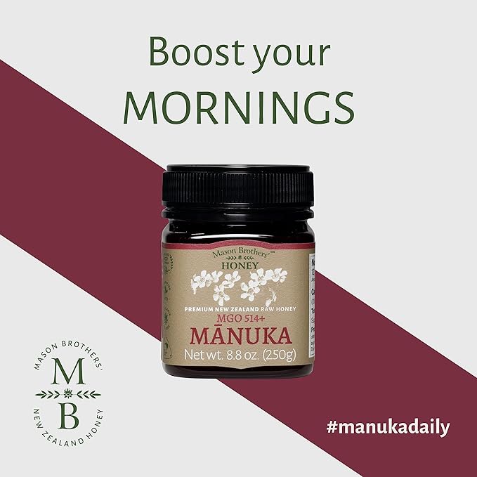 Mason Brothers' Raw Manuka Honey | 3x 8.8oz | MGO 263+/ MGO 514+/ MGO Certified New Zealand Honey Bundle
