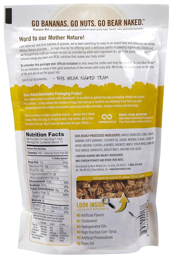 Bear Naked 100% Natural Granola - Banana Nut - 12 oz - 2 pk