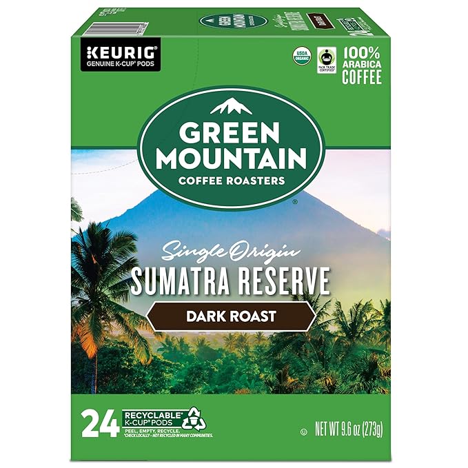 Green Mountain Coffee Roasters Sumatra Reserve Coffee Keurig Single-Serve K-Cup pods Dark Roast 96 Count
