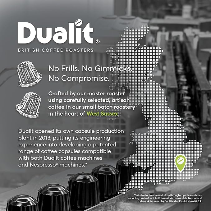 Dualit Original Line Compatible* Lungo Americano Recyclable Aluminium Coffee Capsules | 120 Pack - 12 X 10 Pk - 120 Servings of Premium Eco Friendly Coffee Pods - 100% Recyclable Original Line Compati