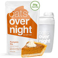 Oats Overnight Pumpkin Pie - Vegan Overnight Oats with 20g Protein High Fiber Breakfast Protein Shake - Gluten Free Oatmeal Non GMO High Protein Oatmeal (2.3 oz per meal) (8 Pack + Shaker Bottle)