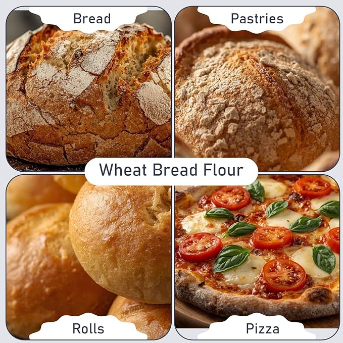 Great River Milling Organic Unbleached Wheat Bread Flour | Artisan Bread Flour for Baking | Multi-Purpose Wheat Unbromated Non-GMO Kosher | 5 Lb