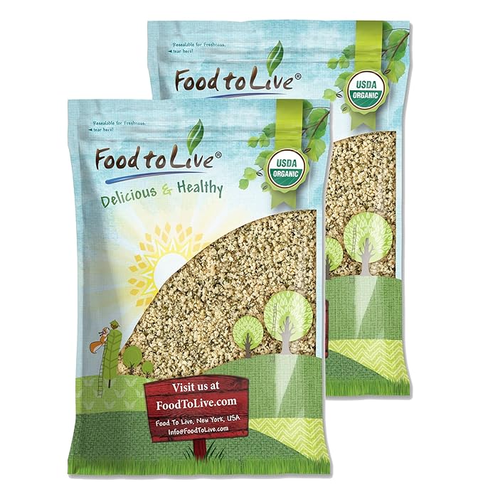 Food to Live Organic Hemp Seeds 18 Pounds – Non-GMO Raw Hearts Hulled Shelled Kosher Vegan Bulk Low Carb Low Sodium Good Source of Protein &amp Iron Great for Oatmeal Product of China