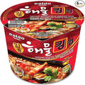 Paldo Fun &amp Yum Il Poom Seafood Instant Big Cup Noodles with Spicy Seafood Based Broth Best Oriental Style Original Korean Ramyun Bowl K-Food 110g (3.88 oz) x 6 Pack