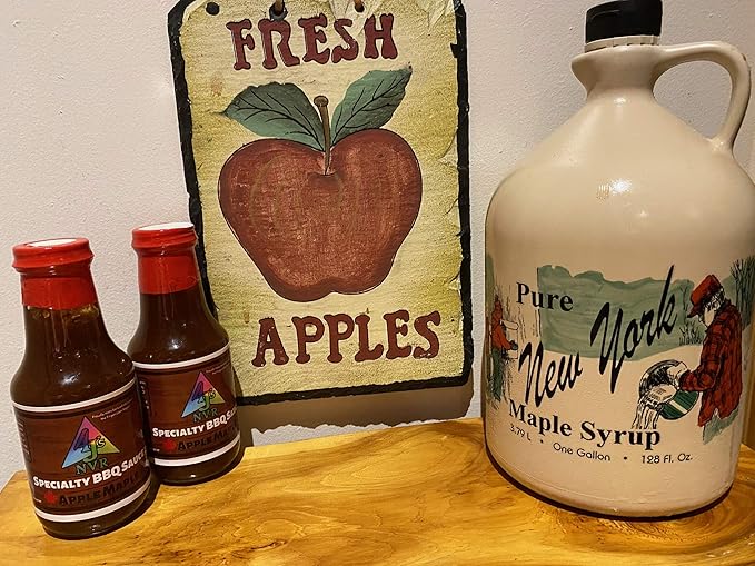 4 J's NVR Bundle: Seasoning Rub plus Pineapple Habanero and Apple Maple Sauces - 4 J's NVR Specialty Sauce 16 oz Small Batch NO thickeners or preservatives Gluten Free Vegetarian Fruit Based Sau