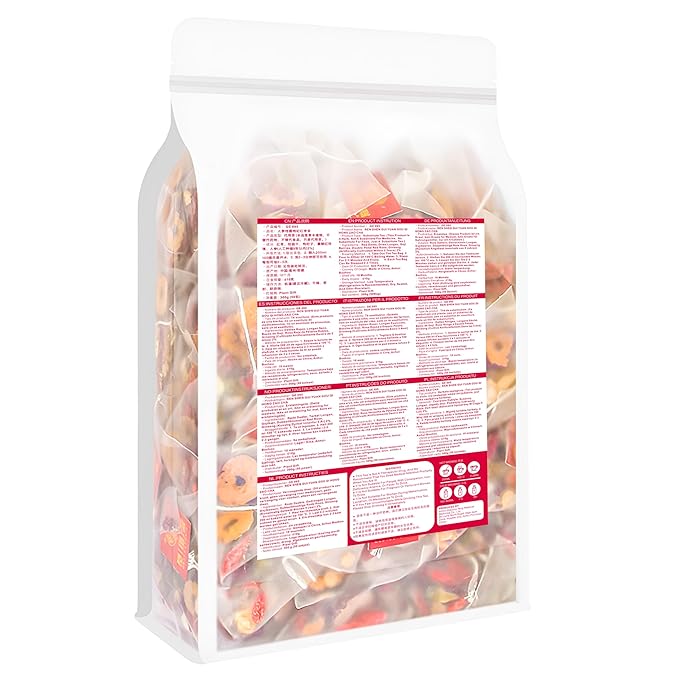 100% Pure Natural Herbal Tea Ginseng Longan Goji Tea Bag 300g/10.58oz (6g*50bags) REN SHEN GUI YUAN GOU QIHONG ZAO CHA Goji Brown Sugar Red Bean Peanut Caffeine Free No Additives Non-GMO