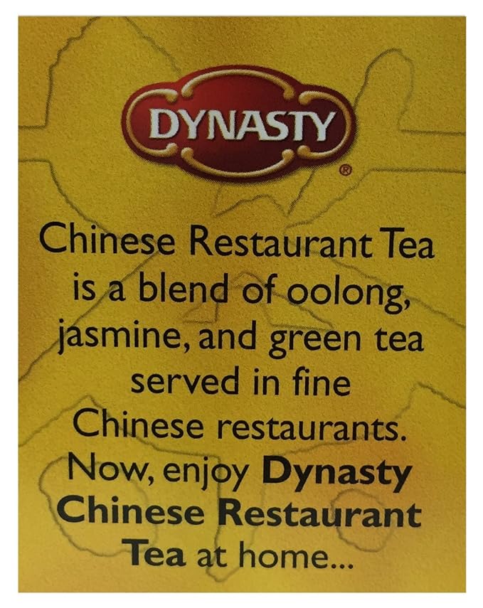 Dynasty 100% Natural Tea 16 Individual Tea Bags Per Pack (Chinese Restaurant 6 Pack)