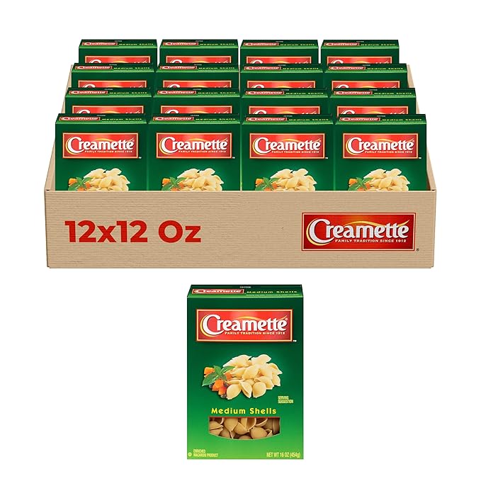 Creamette Pasta Shells Medium 16 Ounces 12 Per Case