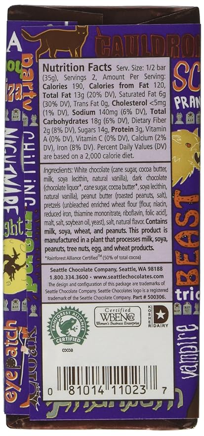 Seattle Chocolates Devil's Delight Truffle Bar 12 Count