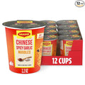 Maggi Chinese Spicy Garlic Noodles Cup of Noodles Instant Ramen 3 min Vegetarian Halal Kosher 12 Pack
