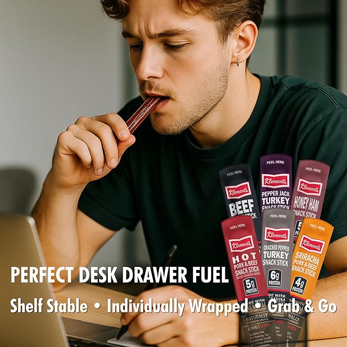 Jerky.com Jerky Gifts for Men | 12 Piece Meat Sticks Sampler with Beef Sticks Pork Ham Sriracha Turkey | High Protein Low Carb Keto Friendly Beef Jerky Snack Pack | Easter Gifts for Adults