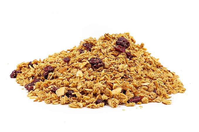 Mrs. Barr’s Natural Foods Granola | Cranberry &amp Almond | Certified Organic Gluten Free Oats | Soft Texture | Small Batch | Gourmet Quality | Real Ingredients | 10 Ounces (3 Pack)