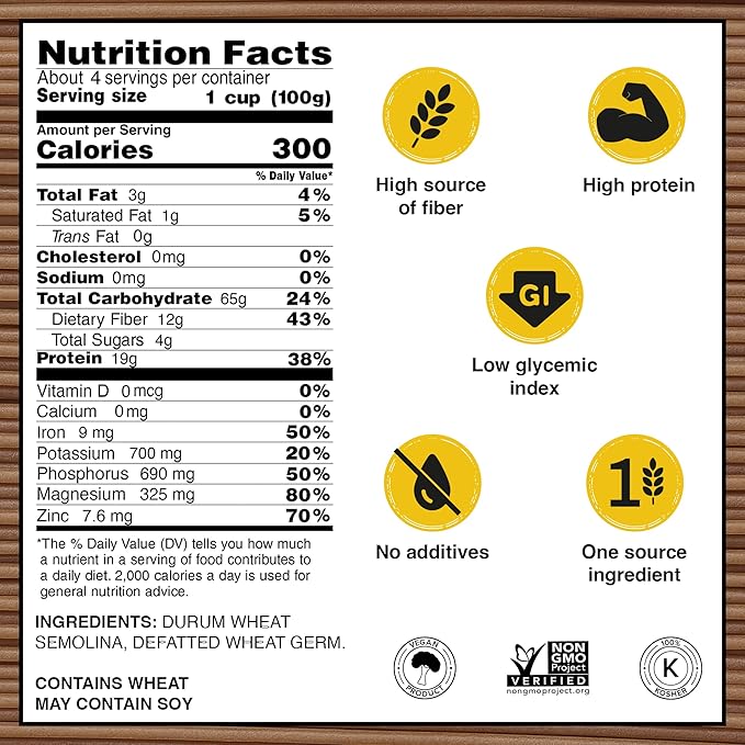 Garofalo - High Protein Spaghetti Pasta | Premium Durum Wheat Semolina with 19g Protein &amp 12g Fiber | Italian Made Bronze-Drawn PGI Certified (16 oz 6-Pack)
