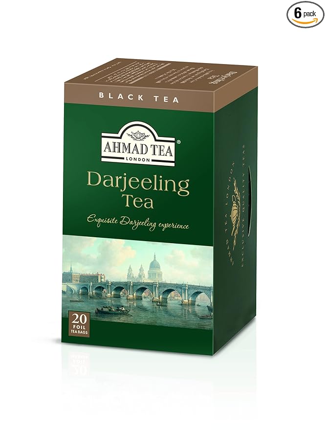 Ahmad Tea Darjeeling Tea 20-Count Boxes (Pack of 6)