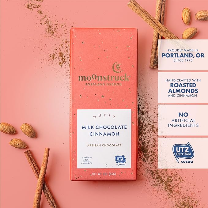 Moonstruck Chocolate Written in the Stars Valentine's Day Gift Box – 9 Truffles &amp 2 Chocolate Bars Premium Chocolate Bundle for Loved Ones