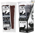 ICON Meats Venison and Beef Jerky Steak Strips Savory 8 High Protein Snacks Packs 2 Strips per Pack Low Sugar Gluten Free Natural USDA Inspected Made in the USA Gifts for Him
