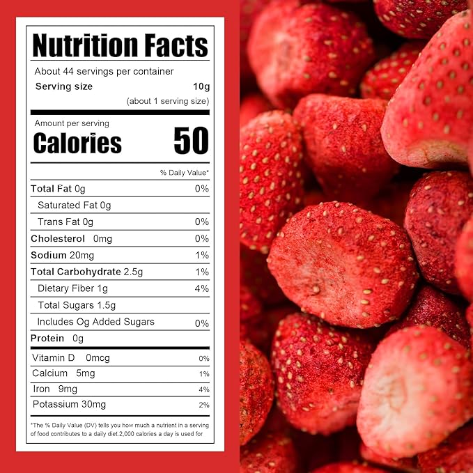 16 Oz Freeze-Dried Whole Strawberries and Dried Orange Slices