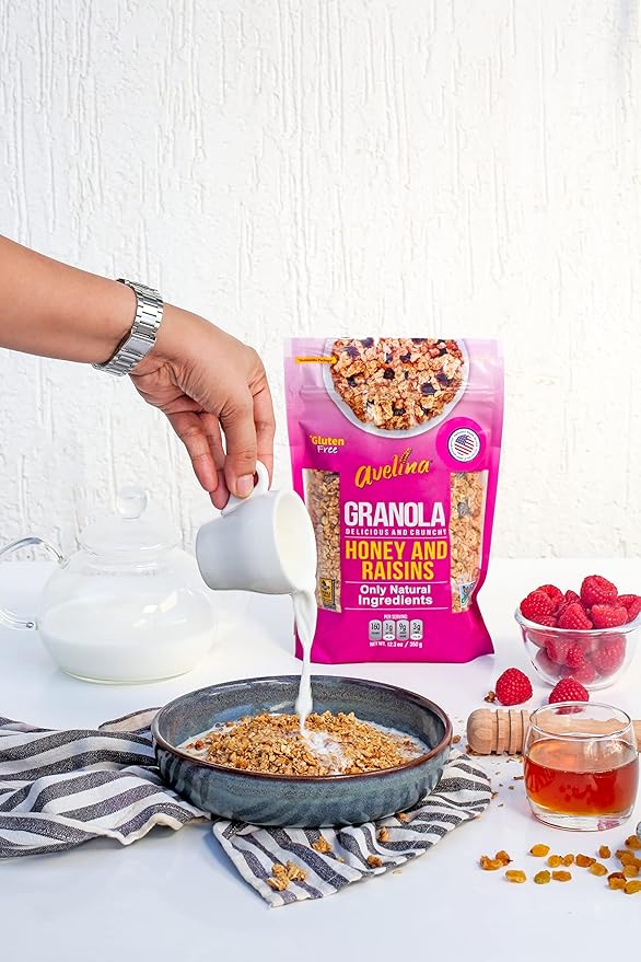 Avelina Honey Raisin Granola 12.3 oz (Pack of 6)