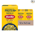 Barilla Protein+ (Plus) Farfalle Pasta 14.5 Ounce (Pack of 12) - plant based - Made from Lentils Chickpeas &amp Peas - Non-GMO Kosher Certified