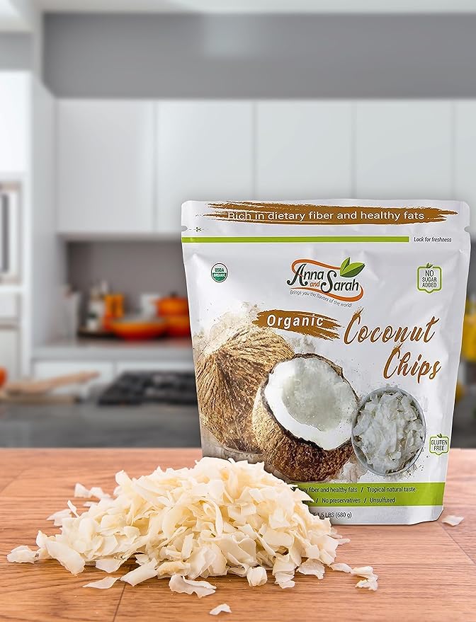 Anna and Sarah Organic Coconut Chips in Resealable Bag 3 Lbs