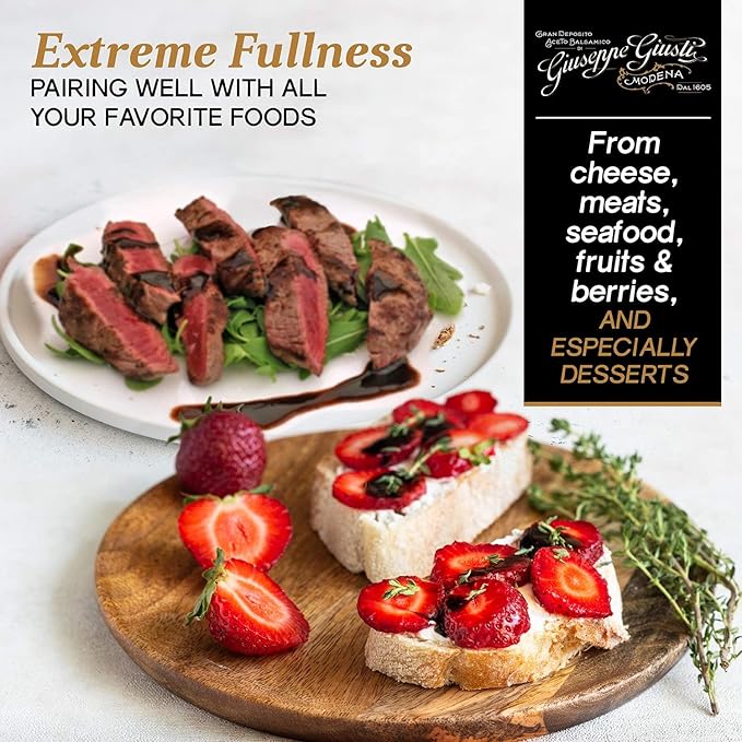 Giusti Family Reserve Balsamic Vinegar-Based Condiment – Premium Italian Condiment Based on Aceto Balsamico di Modena Rich Matured Flavor for Salads Marinades &amp Drizzling Made in Italy - 1.7 f