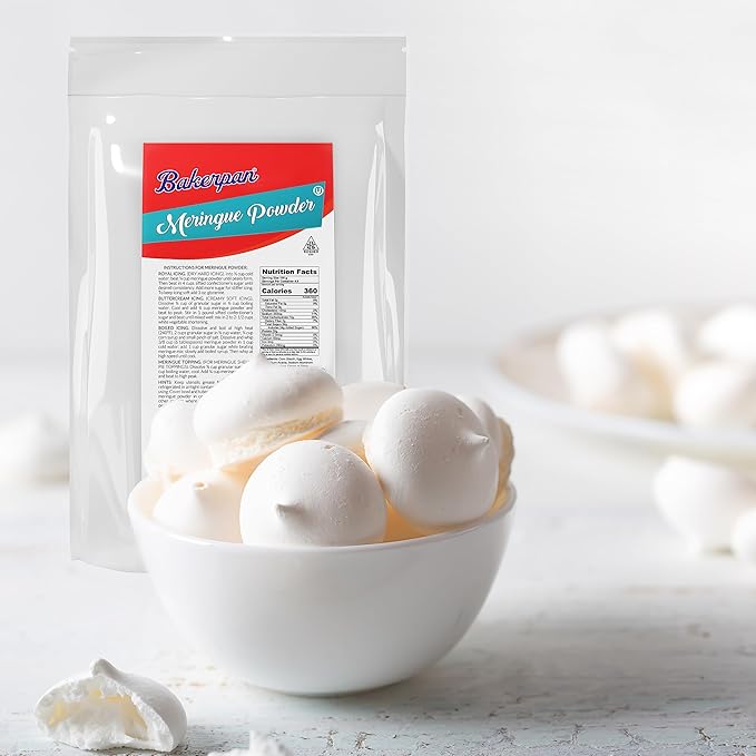 Bakerpan Meringue Powder for Royal Icing - 8 Ounce - Meringue Powder for Baking Frosting Icing Pies Cake Decorations