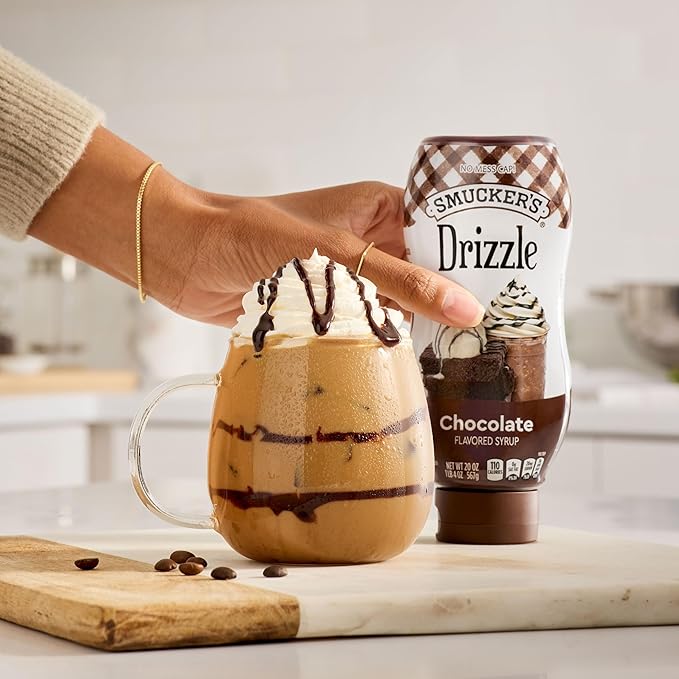 Smucker’s Drizzle Chocolate Flavored Syrup 20 Oz. Squeeze Bottles (Pack of 12)