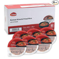 [KCHELIN] Microwaveable Korean Kimchi Fried Rice (Pack of 6) Korean Food Instant Quick &amp Delicious Shelf- Stable On-the-Go Meals 7.05 oz per Bowl