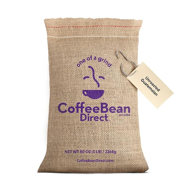 Coffee Bean Direct Unroasted Guatemalan 5 Pound (Pack of 1)