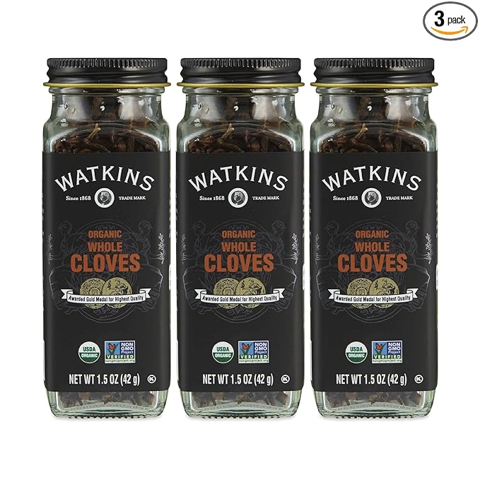 Watkins Gourmet Organic Spice Jar Whole Cloves 1.5 oz. Bottle 3-Pack