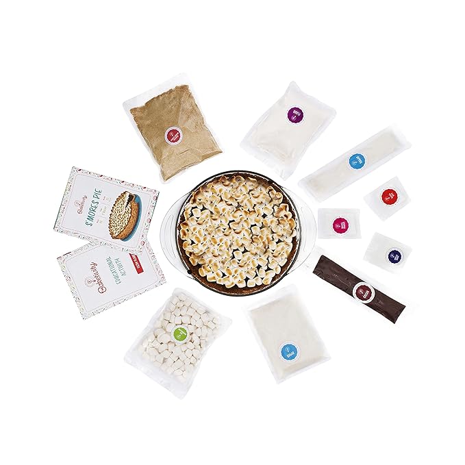 Baketivity Kids Baking Set Meal Cooking Party Supply Kit for Teens Real Fun Little Junior Chef Essential Kitchen Lessons Includes Pre-Measured Ingredients (Baketivity Kit Smores)