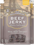 Old Williamsburg Smoky BBQ Kosher Beef Jerky 2oz (3 Pack) | Real American Beef Brisket | No Fillers | Hand Crafted | Gluten Free &amp Soy Free | Protein Packed | Glatt Kosher (including Passover)