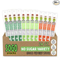 No Sugar Variety 100% Grass-fed/finished Non-GMO Beef Sticks. No Added Nitrates Gluten Soy MSG Dairy or Nuts. Keto Whole &amp Paleo. (8 Original 8 Chimichurri 8 Jalapeno 24-Cnt 1-oz Sticks