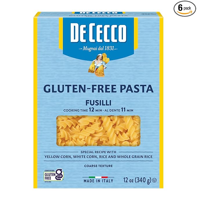 De Cecco Fusilli Gluten Free 12 Ounces (Pack of 6)
