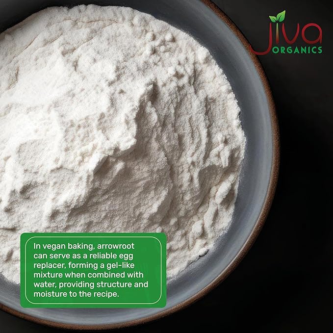 Jiva Organics Organic Arrowroot Flour (Powder) 5 Pound Bag - Raw Non-GMO Gluten Free
