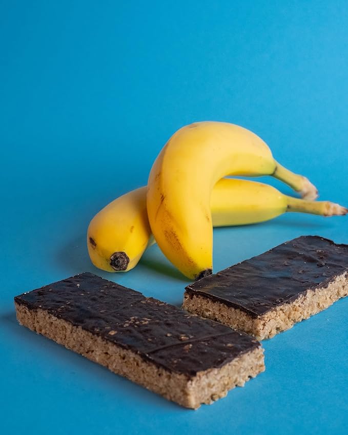 FlapJack Handmade Oat Bar - Premium English Oats (42-47%) | High Fiber Slow-Release Energy | Vegetarian Friendly | Made in Hungary by S.P.I.N. | 15pcs x 100g Banana Chocolate