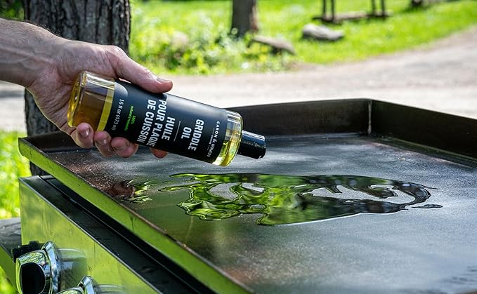 CARON &amp DOUCET - 100% Plant-Based Griddle Oil &amp Seasoning Set: Best For Maintaining Protecting &amp Conditioning Griddle!