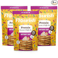 Flourish Protein Pancake &amp Waffle Mix with Whey Protein &amp Flax Seed No Added Sugar High in Protein &amp Fiber - Just Add Water - Birthday Cake Flavour 430g (3 Pack) - Made in Canada