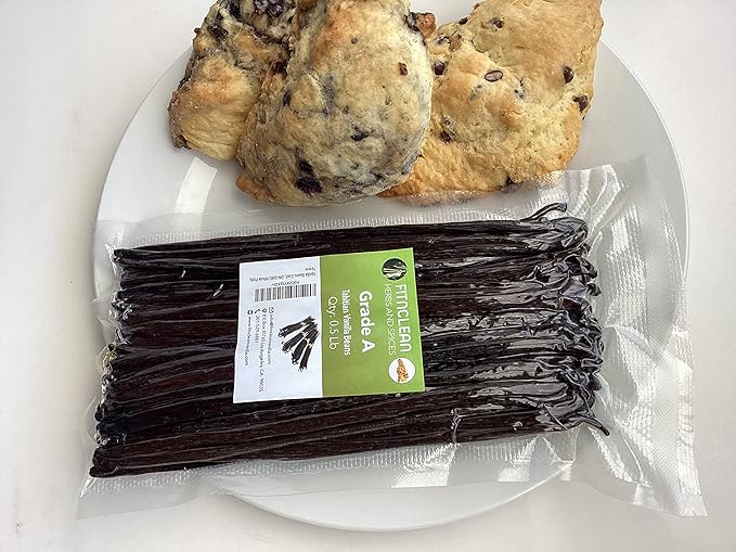 8oz Vanilla Beans Grade A Tahitian 6-7 Bulk (1/2Lb) for Extract Cooking and Baking by FITNCLEAN VANILLA| 0.5 Pound Fresh Gourment Natural Raw NON-GMO Whole Pods.