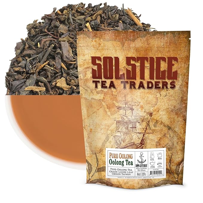 Solstice Oolong Loose Leaf Tea (8-Ounce Bulk) Formosa Standard Taiwan Pure Oolong Tea