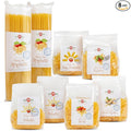 isiBisi Gluten-Free Pasta Sampler 8-Pack - Penne Spaghetti Rigatoni Tubetti Baby Mafalda Spirali Noodles - Non GMO Vegan Made in Italy