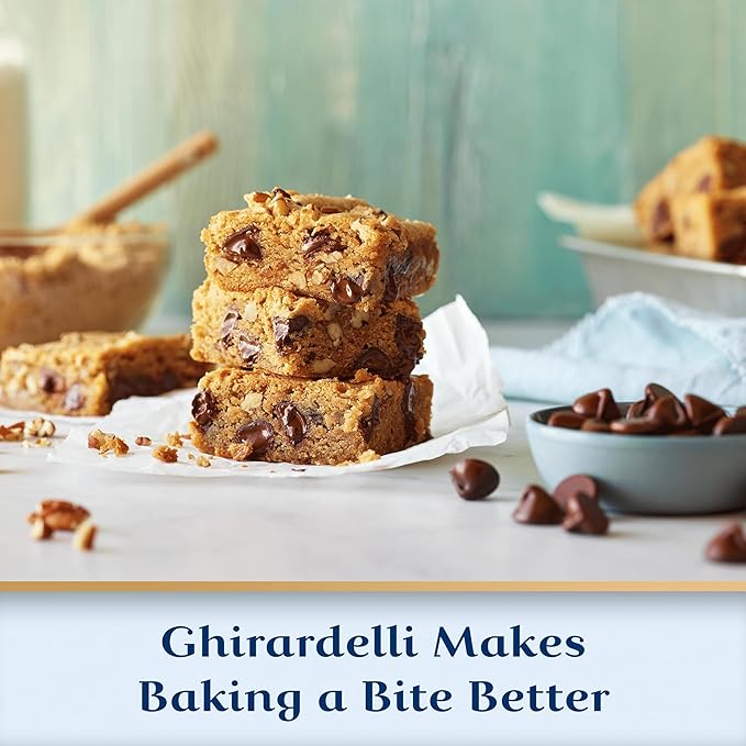 GHIRARDELLI Non-Dairy Dark Chocolate Chips for Baking Premium Baking Chips 10 OZ Bag (6 bags) (Pack of 6)