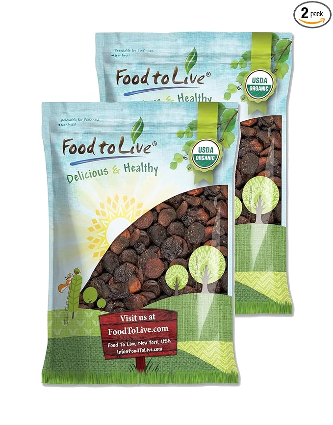 Food to Live Organic Dried Apricots 14 Pounds — Non-GMO Kosher Unsulfured Raw Vegan Bulk