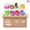 Oats Overnight Fruit Variety Pack - High Protein High Fiber Breakfast Protein Shake - Gluten Free Oatmeal Non GMO High Protein Oatmeal - Fruity Cereal Chocolate Covered Banana &amp More (24 Pack)