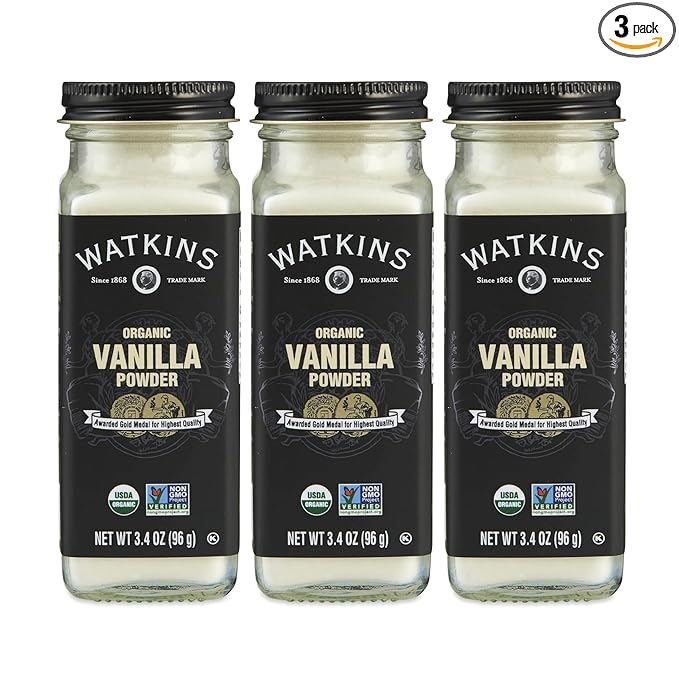 Watkins Gourmet Organic Spice Jar Vanilla Powder 3.4 oz. Bottle 3-Pack