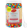 Rainbow Candy Coated Chocolate Chips | 1.5 lbs Cosmic Brownie Sprinkles | Mini Chocolate Baking Chips for Ice Cream &amp Cake Decorating | Kosher Nut Free Non GMO Vegan &amp Gluten Free | Stern’s Ba